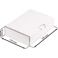 Maxibriefkarton 180x130x45 mm weiss MB-2 DIN A6
