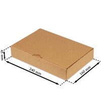Maxibriefkarton 240x160x45 mm braun MB-3 DIN A5
