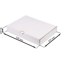 Maxibriefkartons 320x225x50 mm weiss MB-4 DIN A4 (100 Stück)