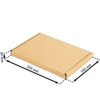Großbriefkarton 230x160x20 mm braun GB-1 DIN A5 (100 Stück)