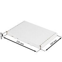 Großbriefkarton 230x160x20 mm weiß GB-1 DIN A5 (100 Stück)