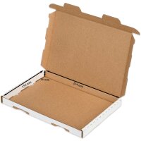Großbriefkarton 230x160x20 mm weiß GB-1 DIN A5 (100 Stück)